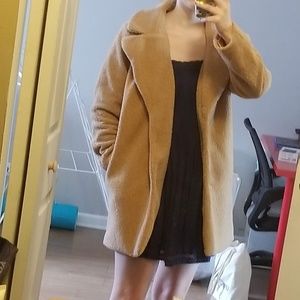 Francescas Tamra Sherpa Teddy Button Up Coat